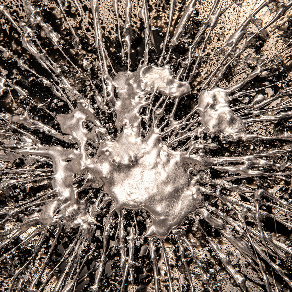 Black & White Starburst Metal Wall Art by ArgentoArt