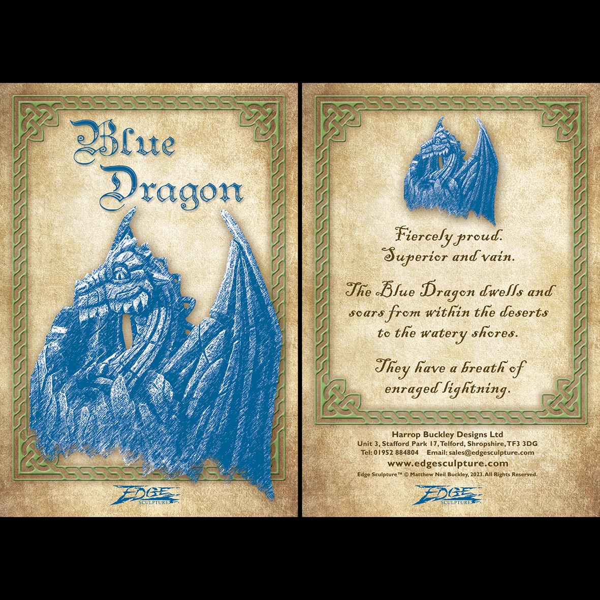 Dragon Egg Illumination Blue - Edge Sculpture