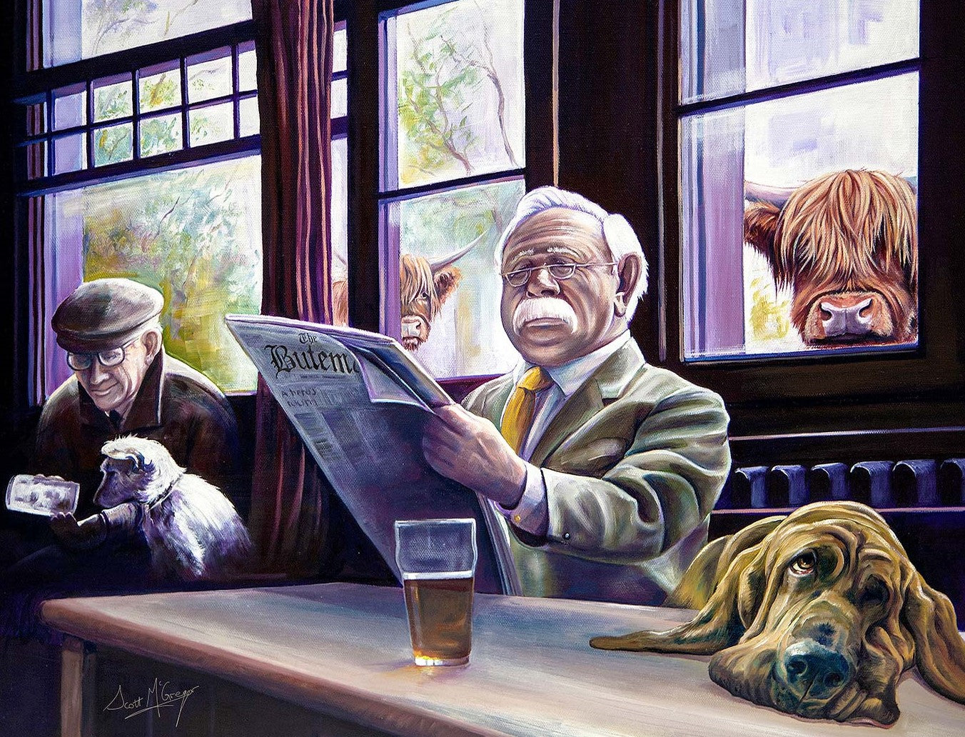 Colonel, Clyde and Two Coo's by Scott McGregor