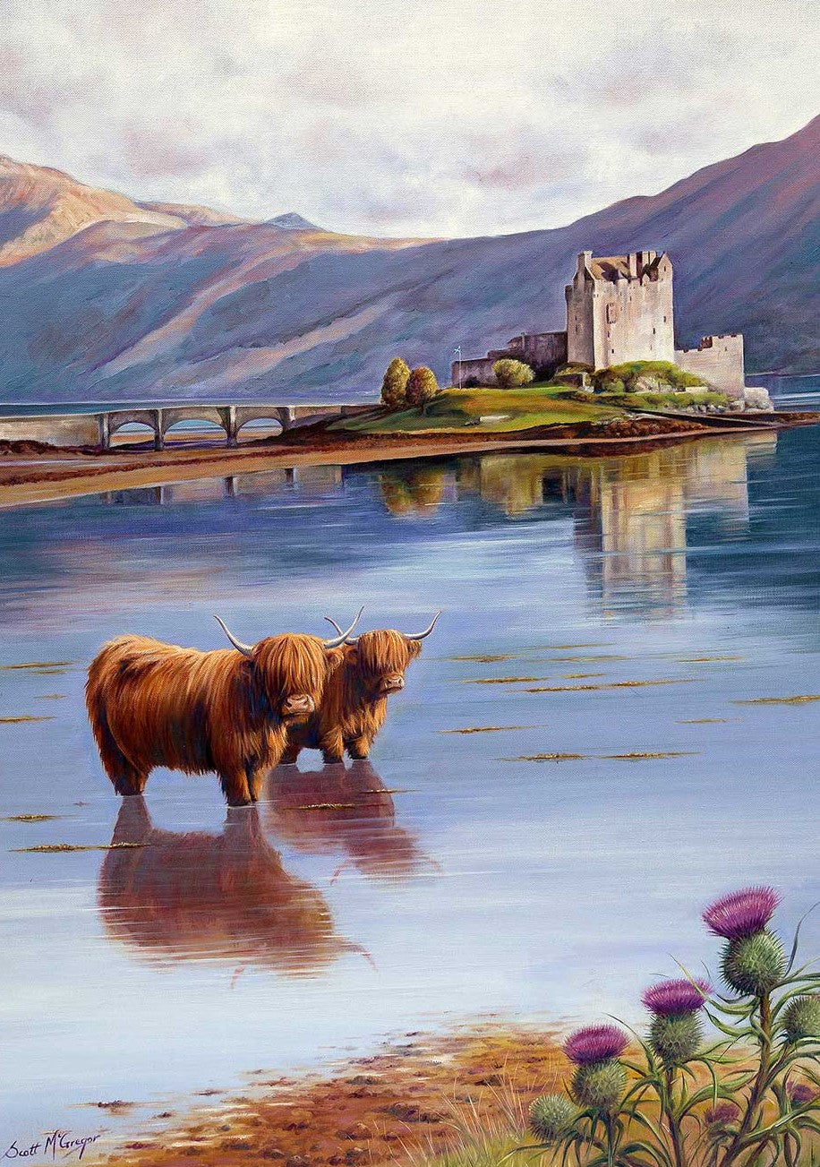 Coos at Eilean Donan Castle by Scott McGregor