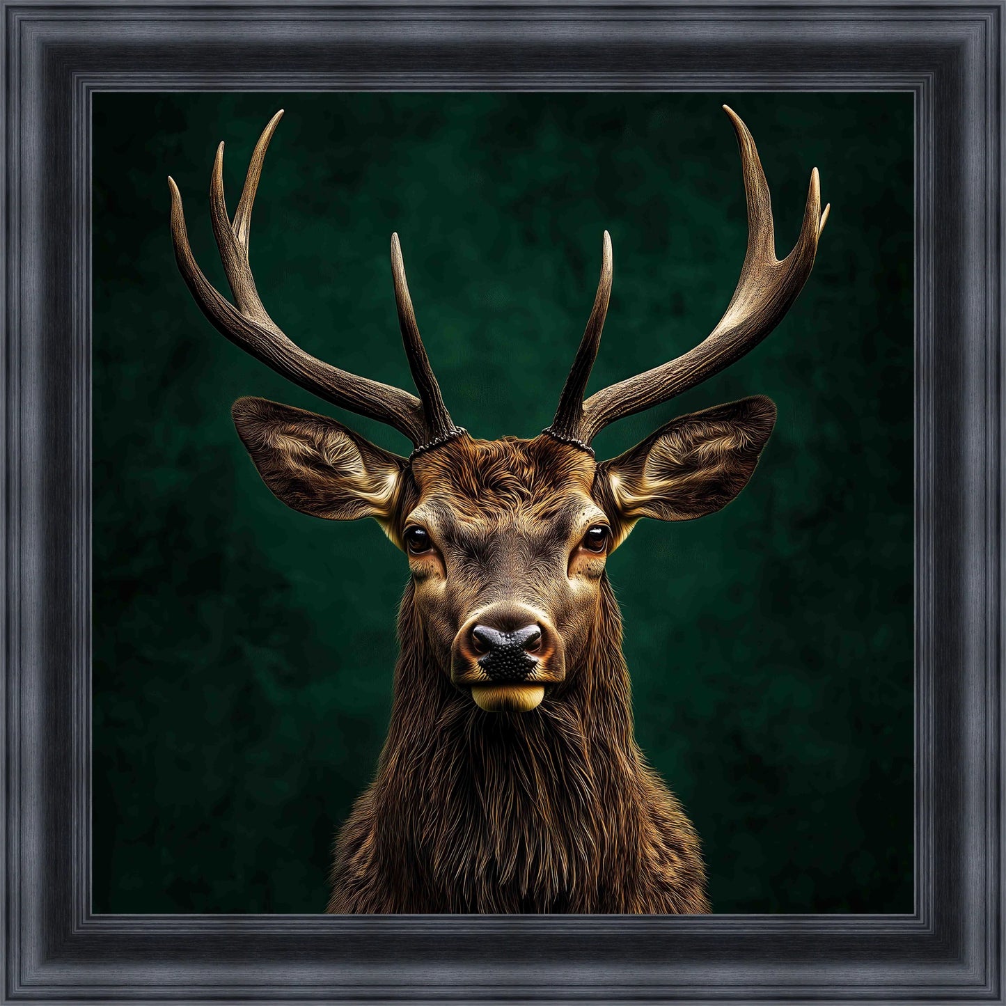 Stag, Emerald Mini Liquid Art