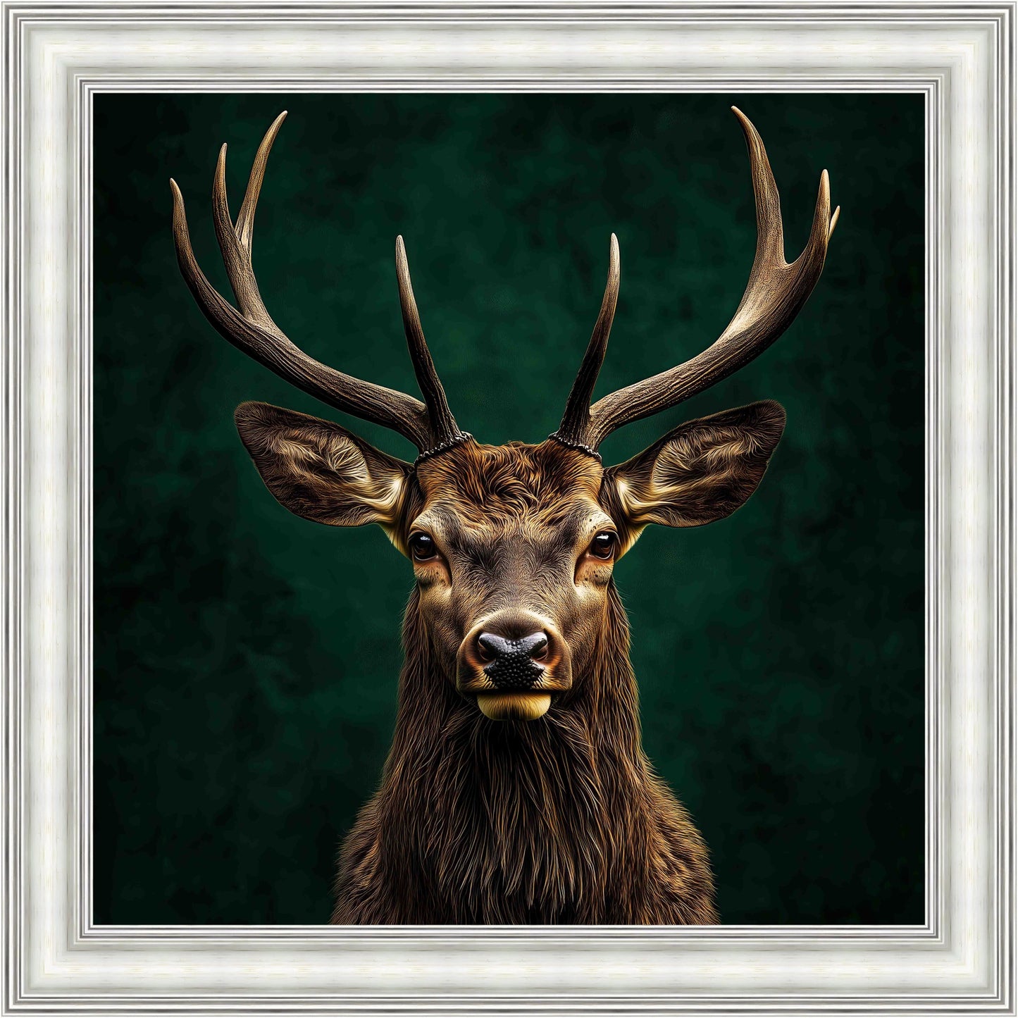 Stag, Emerald Mini Liquid Art