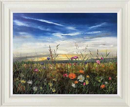 Cross The  Open Land Original Oil Floral by Kimberley Harris