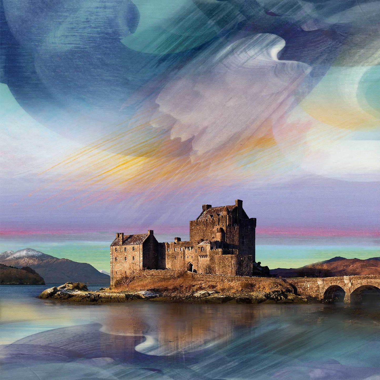 Changing Light, Eilean Donan Castle by Esther Cohen