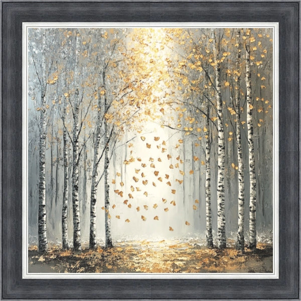 Silver Birch Moody Gold Mini Liquid Art