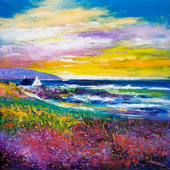 Heather & Wild Flowers, West Port, Kintyre by John Lowrie Morrison Jolomo