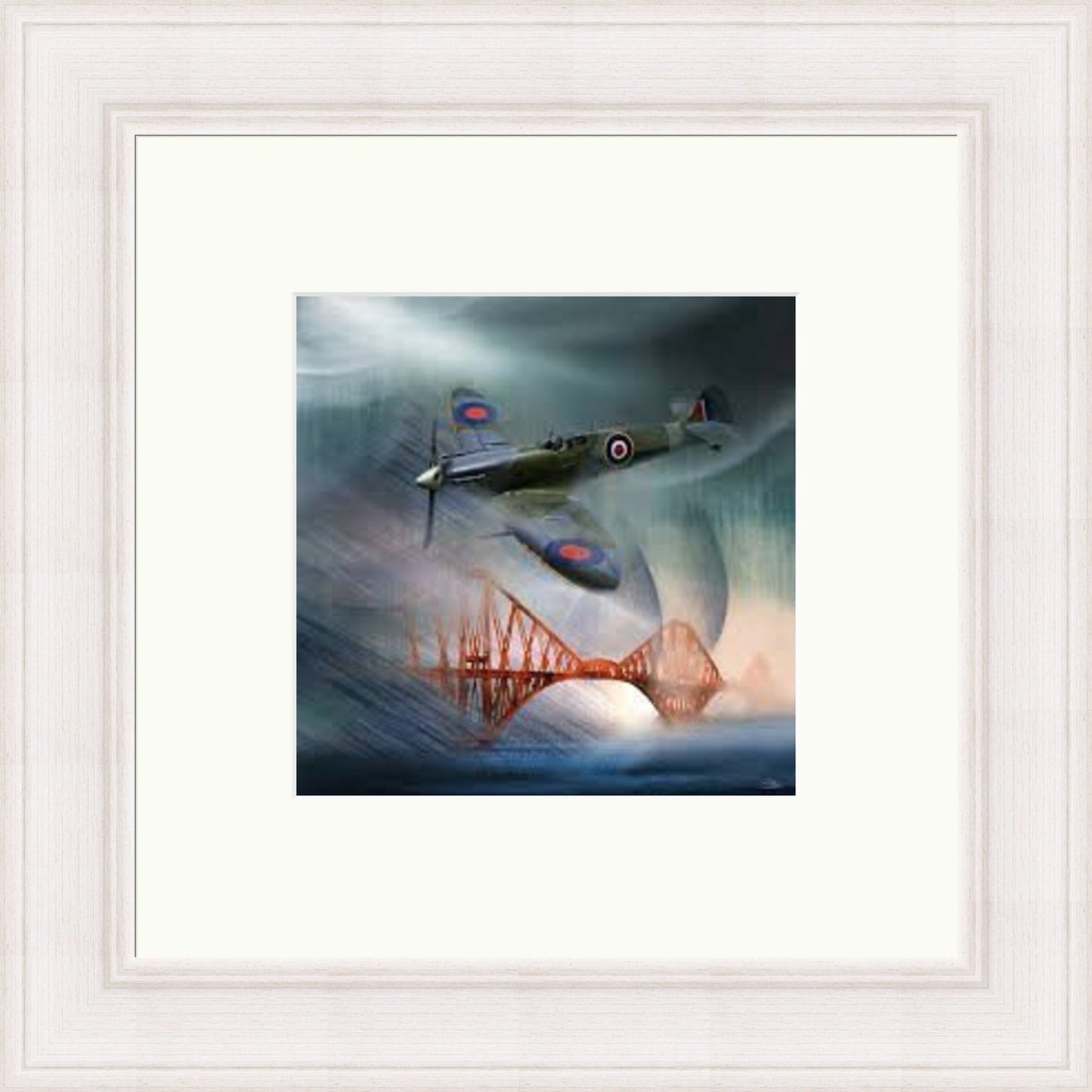 Spitfire Over Forth Bridge - by Esther Cohen