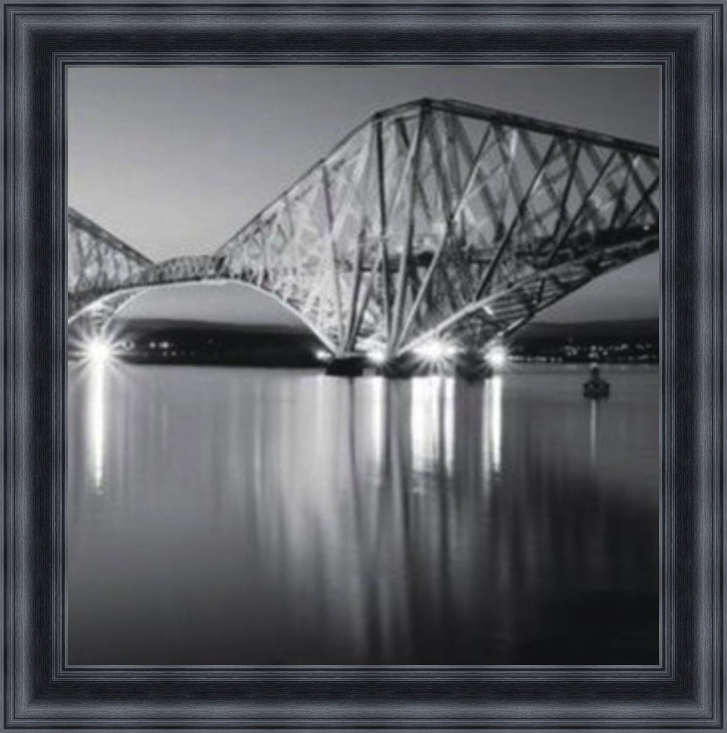 Forth Rail Bridge - Black & White Mini Liquid Art