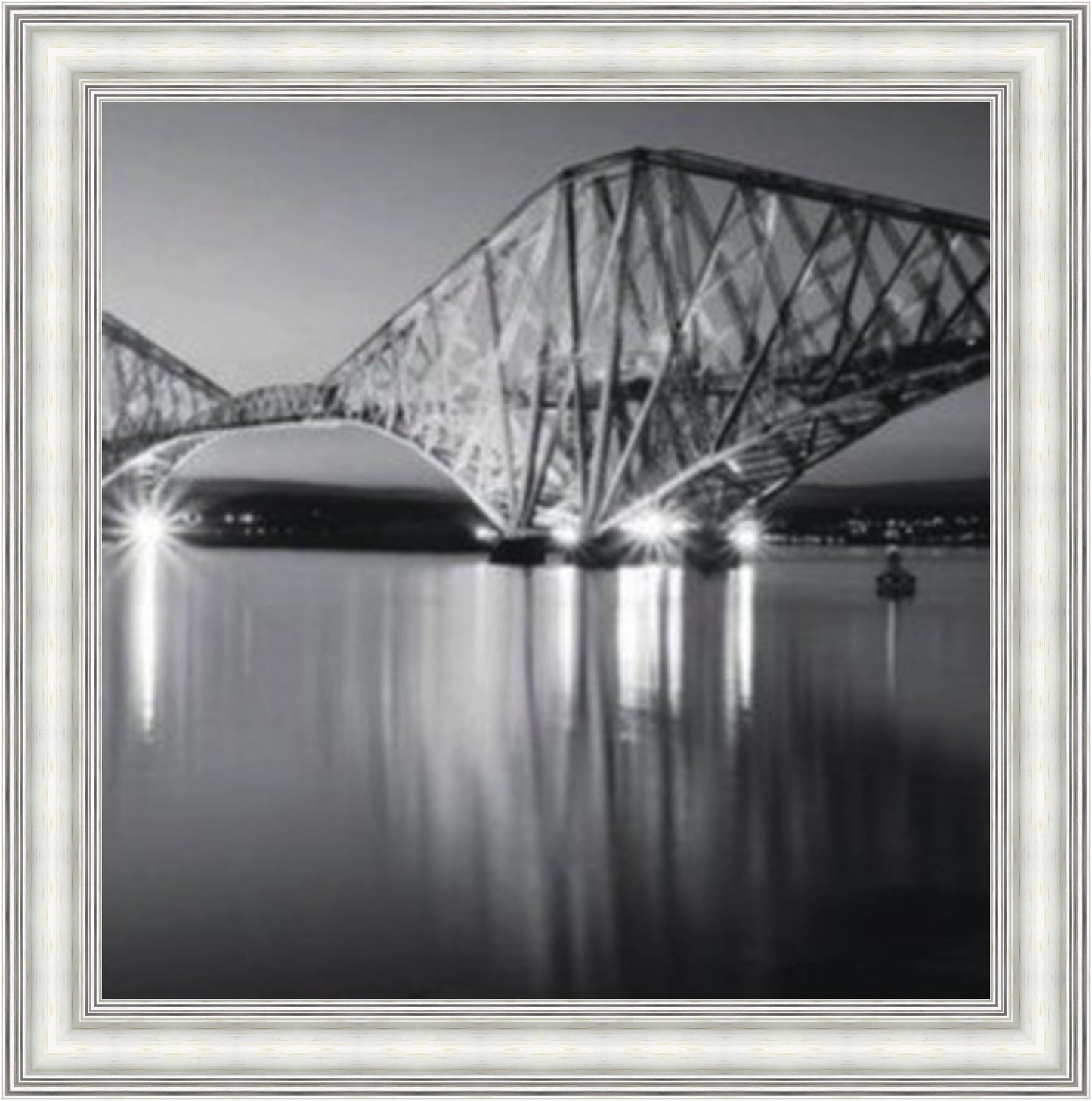 Forth Rail Bridge - Black & White Mini Liquid Art