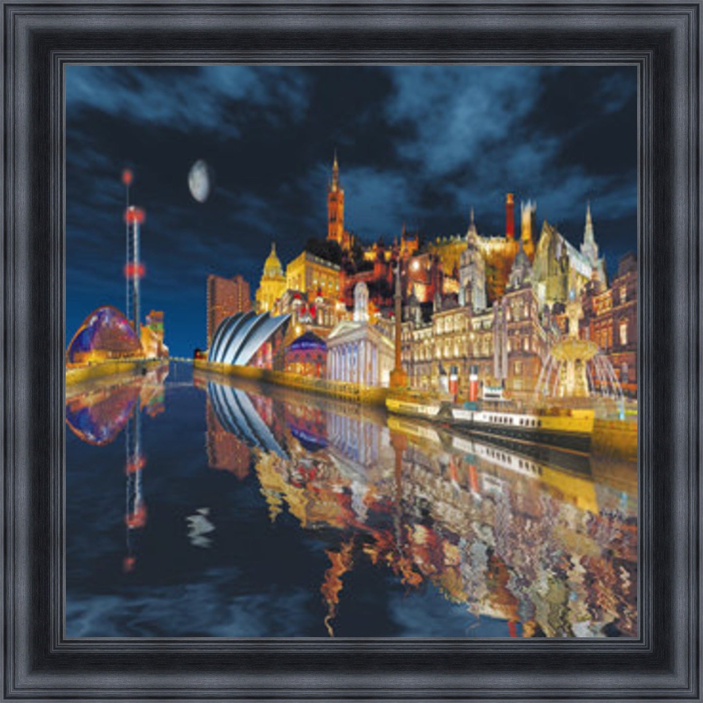 Glasgow Montage - Burst of Colour Mini Liquid Art