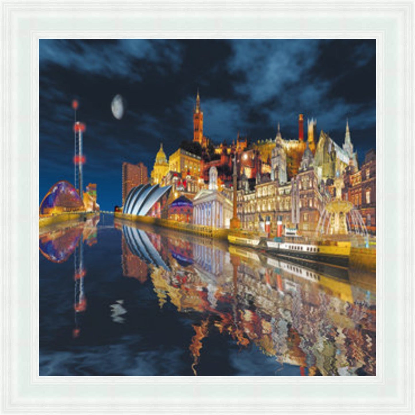 Glasgow Montage - Burst of Colour Mini Liquid Art