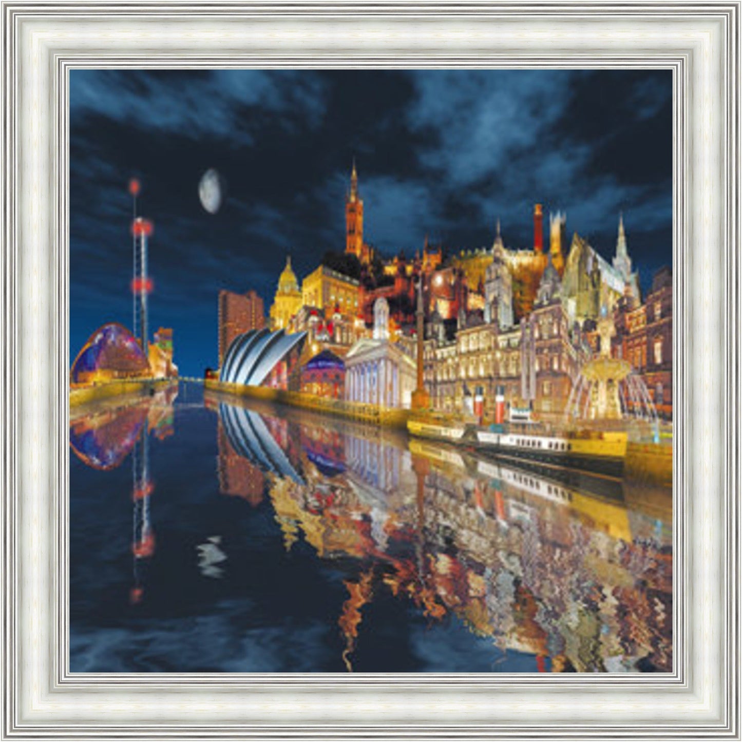 Glasgow Montage - Burst of Colour Mini Liquid Art