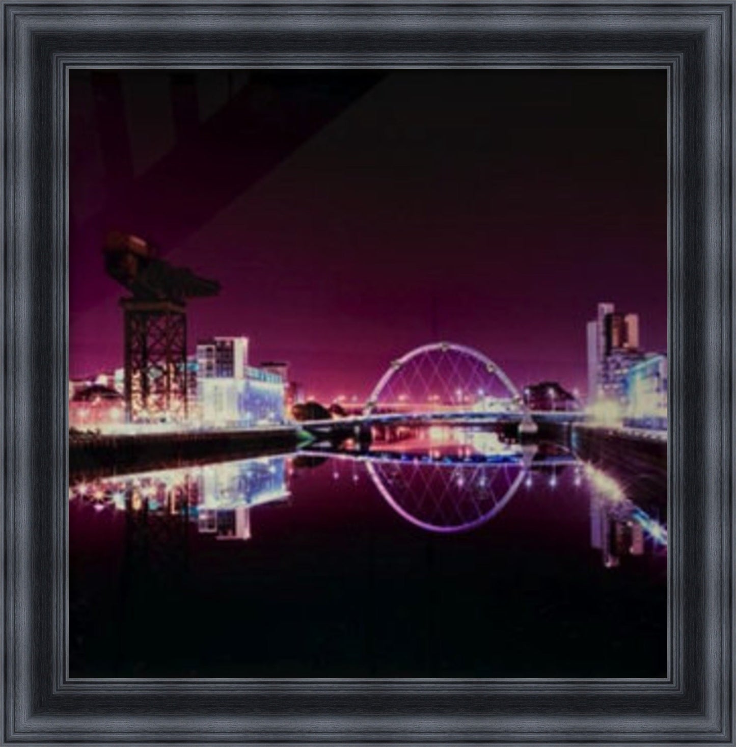Glasgow Skyline - Colour Burst Mini Liquid Art