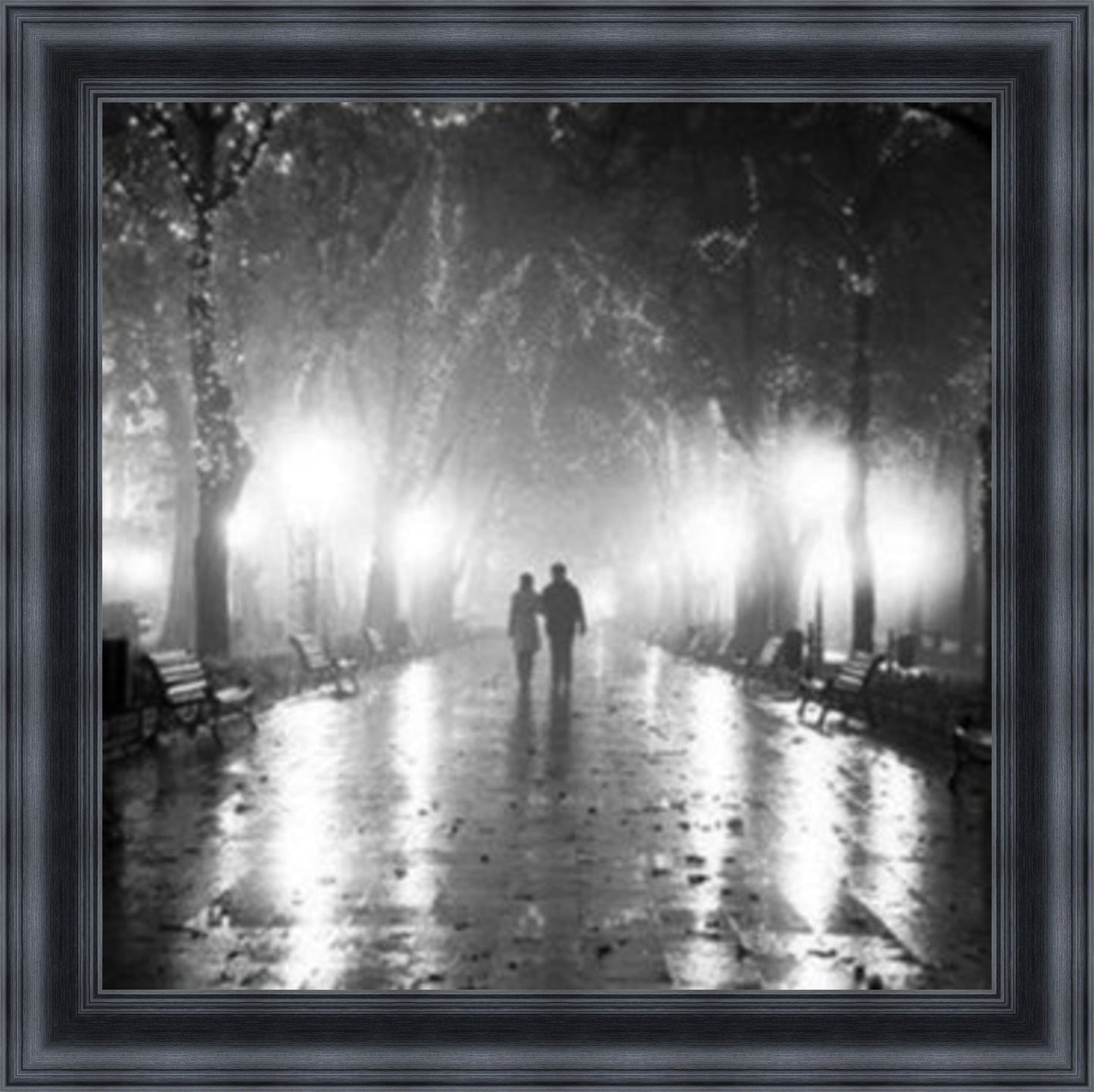 Lovers Walk - Black & White Mini Liquid Art