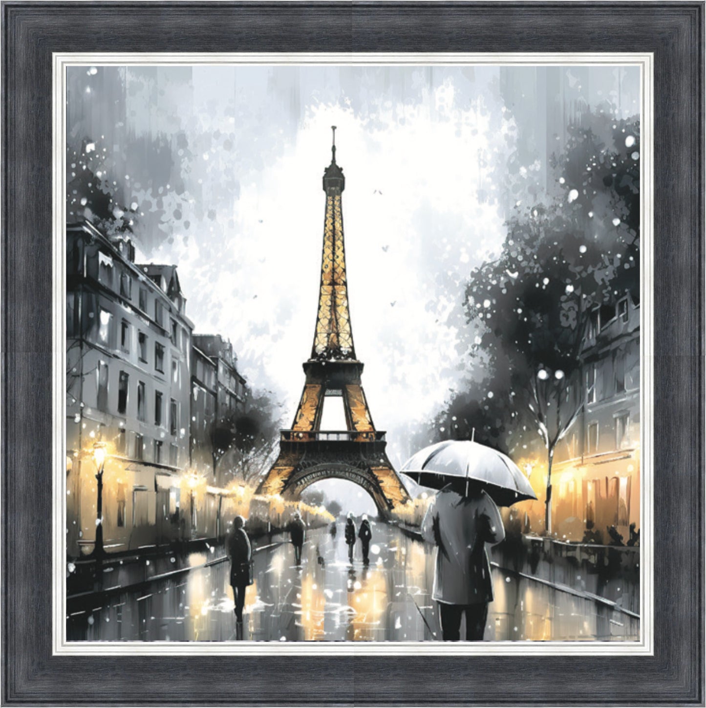 Snowy Days in Paris Mini Liquid Art
