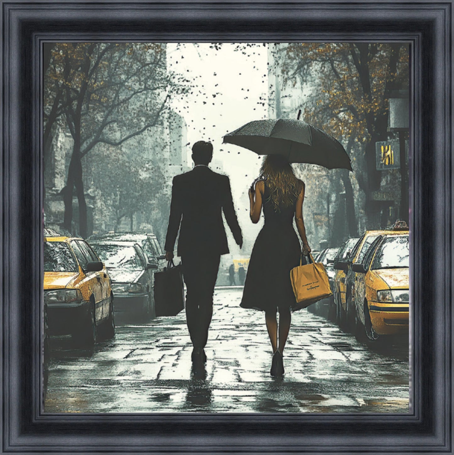 A Walk in New York Mini Liquid Art