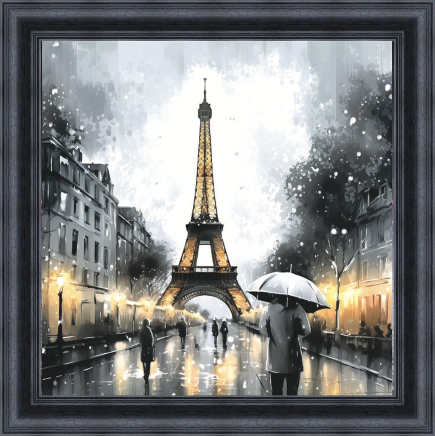 Snowy Days in Paris Mini Liquid Art