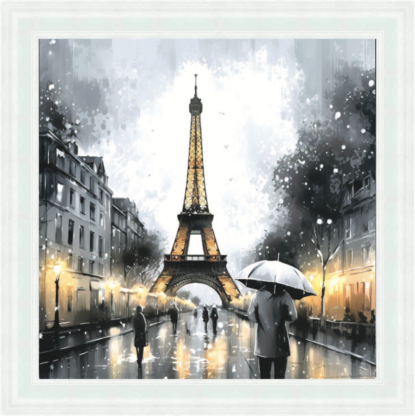 Snowy Days in Paris Mini Liquid Art