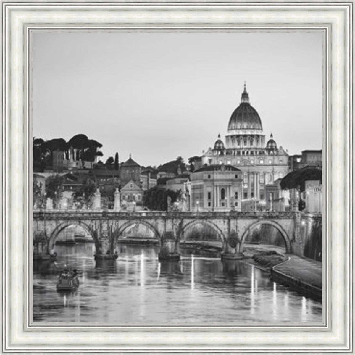 St Peter's, Rome - Black & White Mini Liquid Art