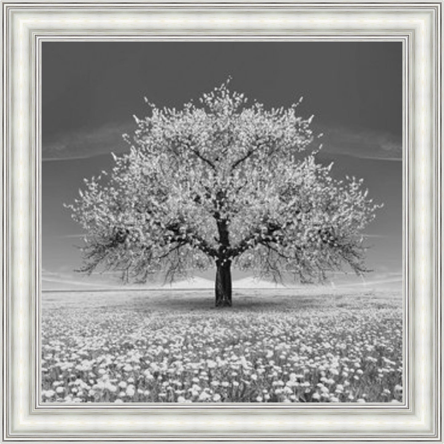 White Cherry Blossom Tree Mini Liquid Art