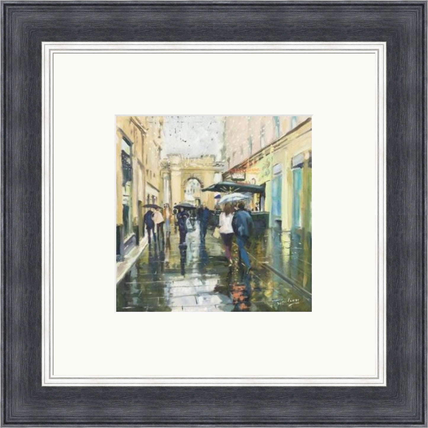 Saturday Showers Rogano, Glasgow by James Somerville Lindsay