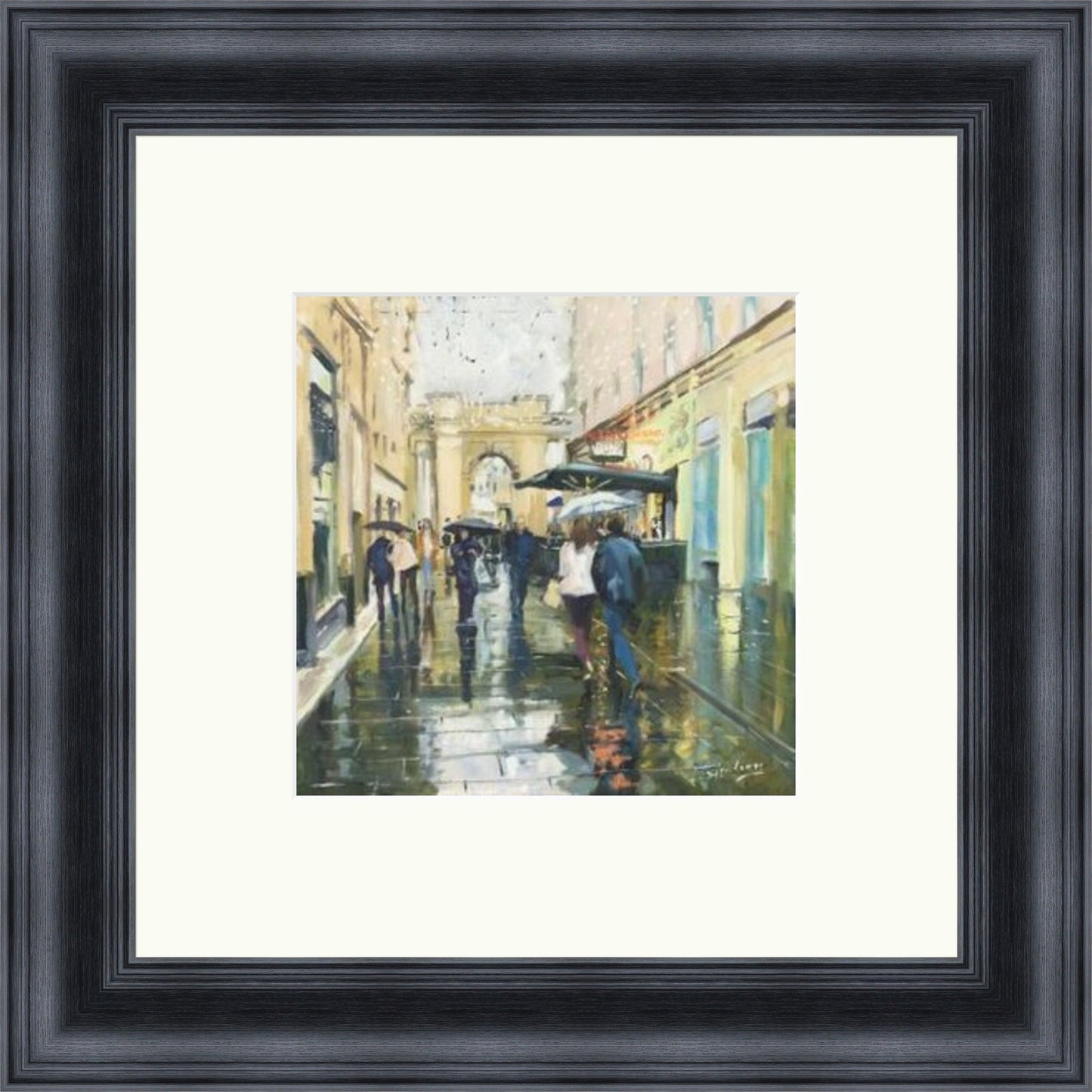 Saturday Showers Rogano, Glasgow by James Somerville Lindsay