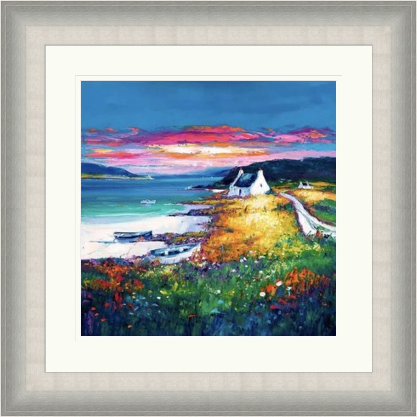 Sunset Camus Croise Bay, Skye by Jean Feeney