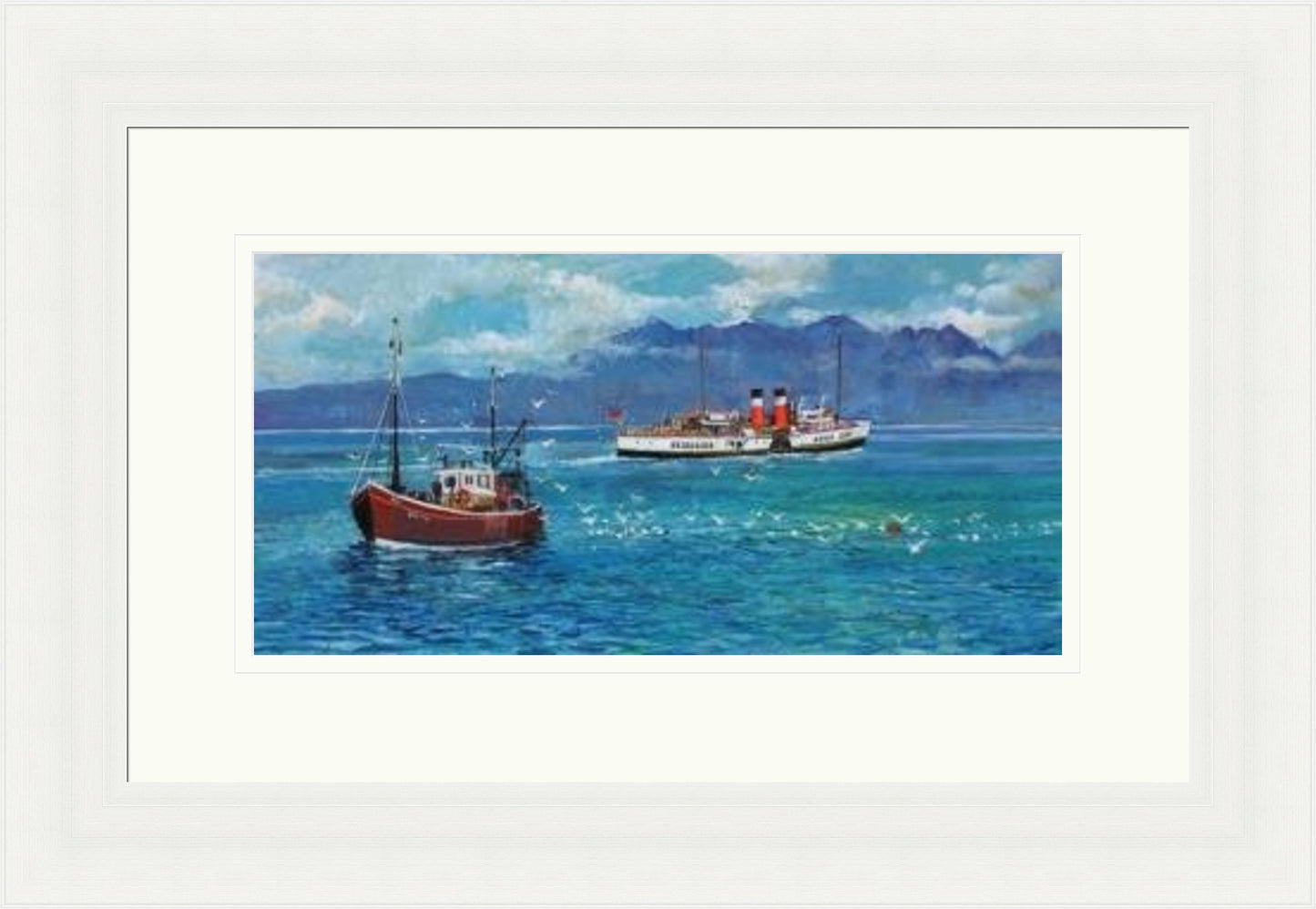The Waverley and Fishing Boat by Bob Lees
