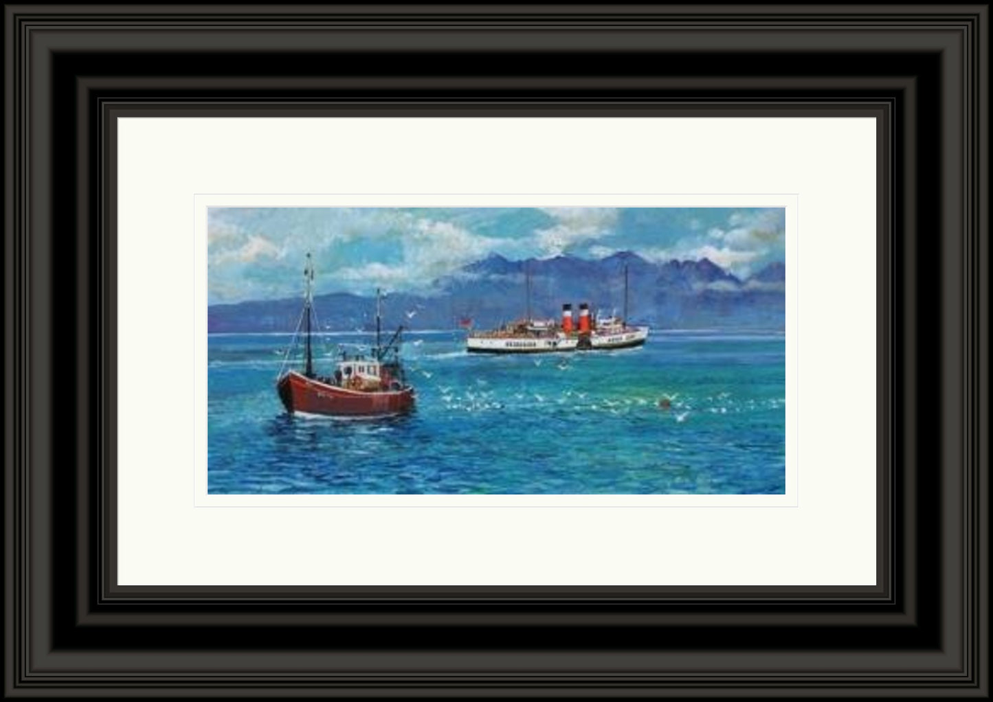 The Waverley and Fishing Boat by Bob Lees