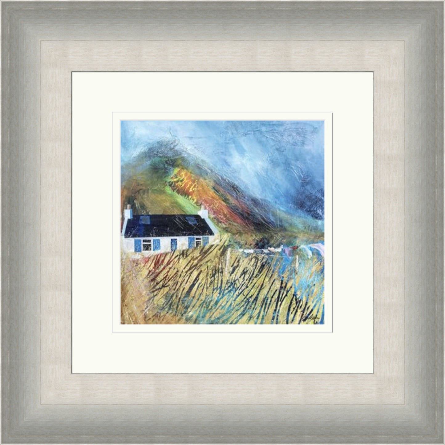 Blue Shutters on Washing Day by Fiona Matheson