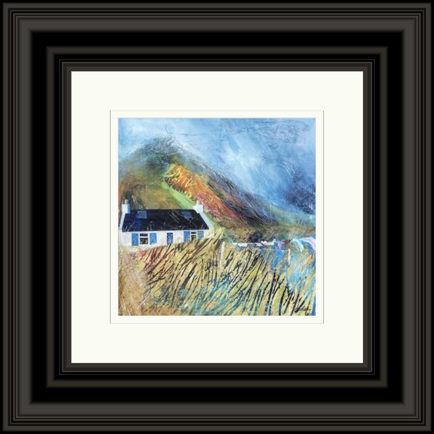 Blue Shutters on Washing Day by Fiona Matheson