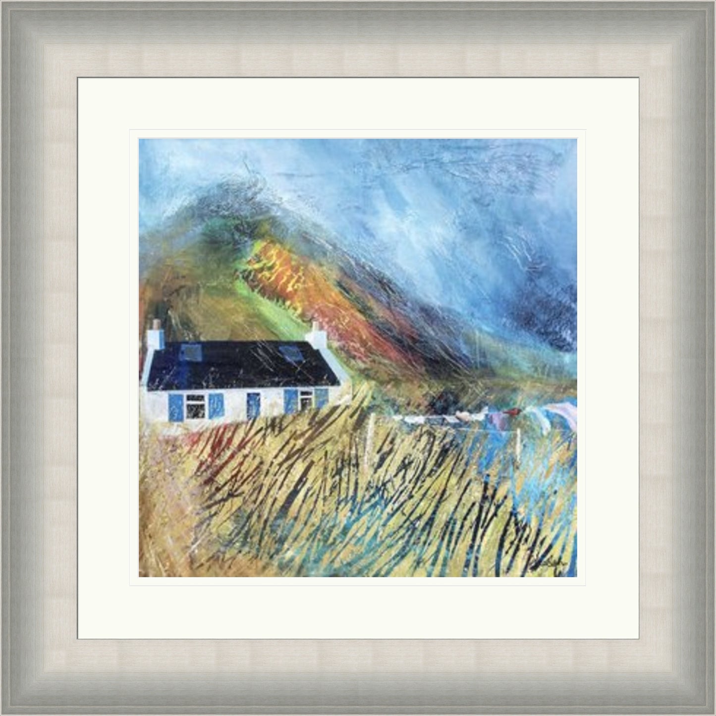 Blue Shutters on Washing Day by Fiona Matheson