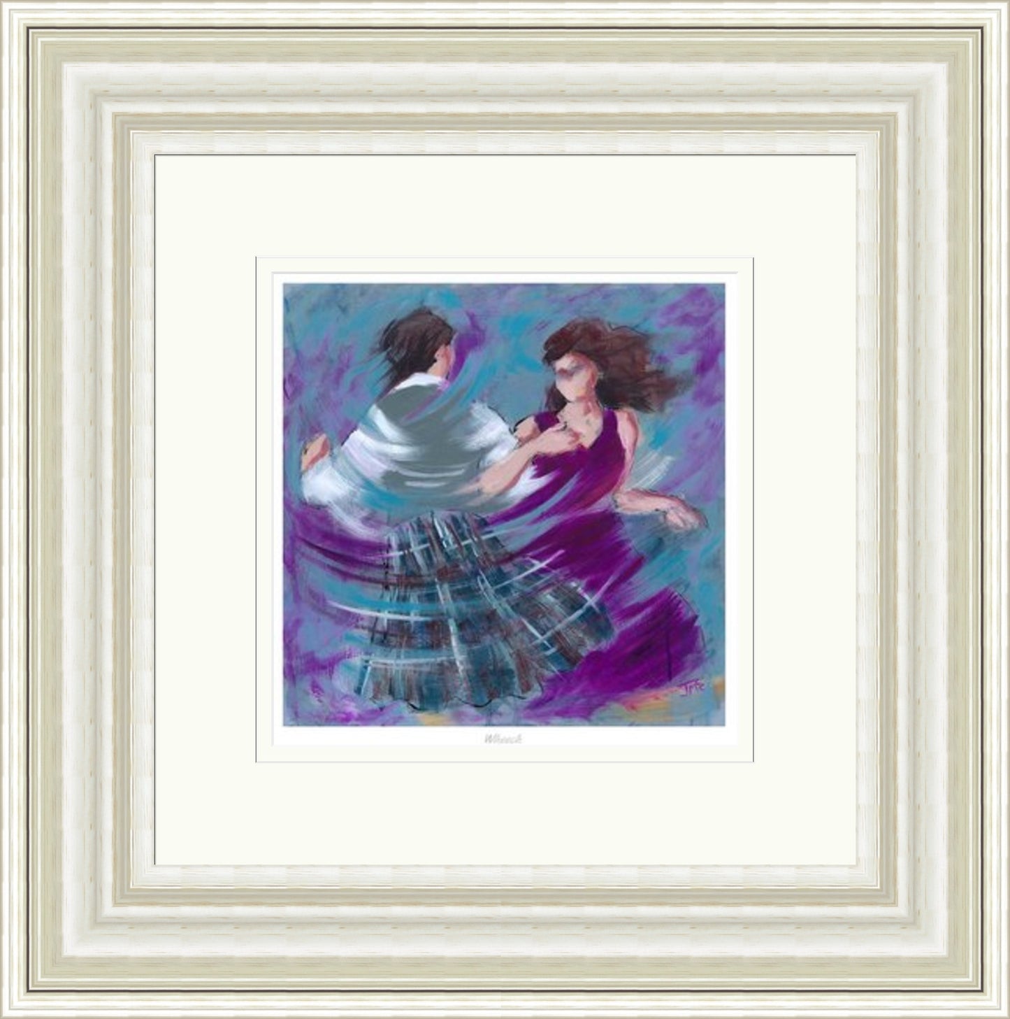 Wheech Ceilidh Dancing Art Print by Janet McCrorie