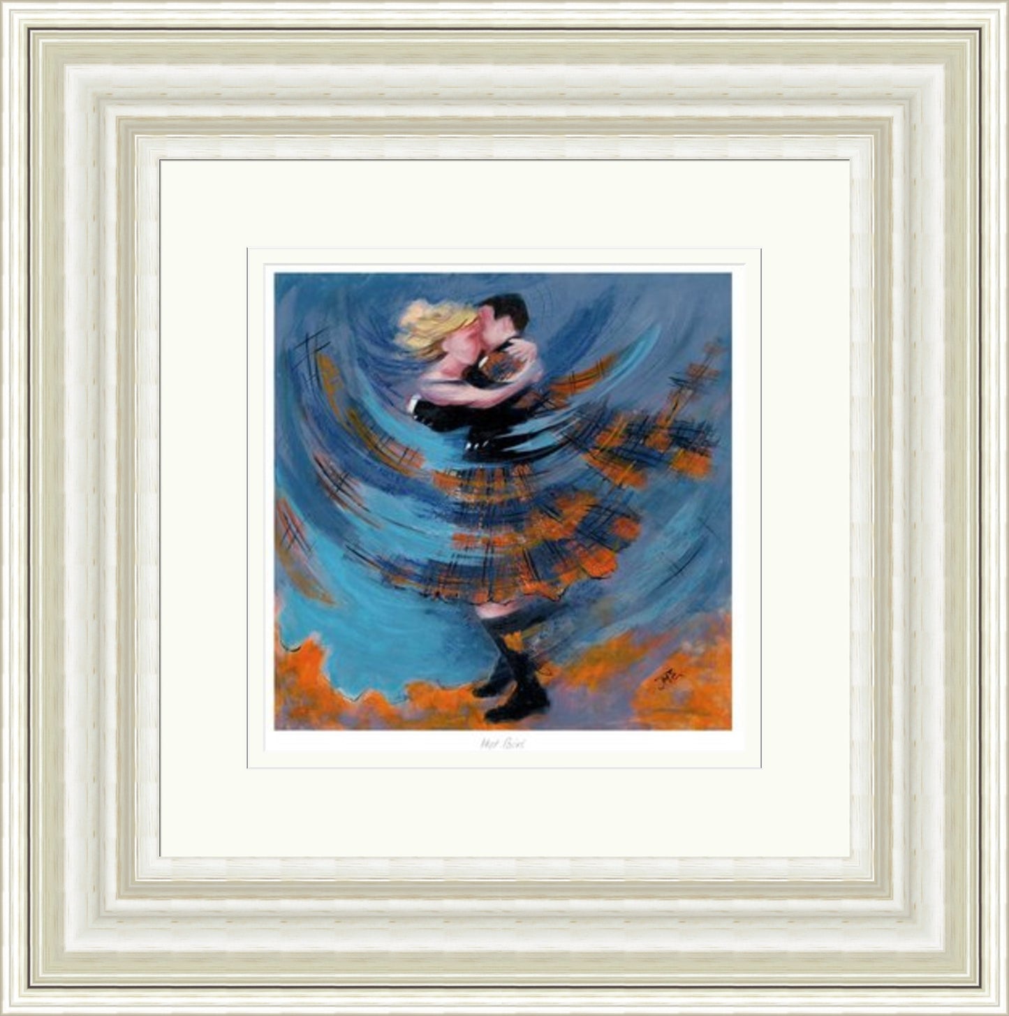 Hot Birl Ceilidh Dancing Art Print by Janet McCrorie