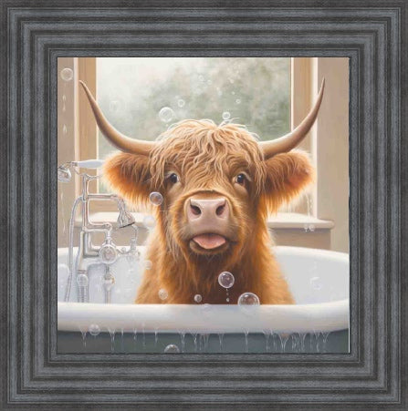Highland Cow Bath Time