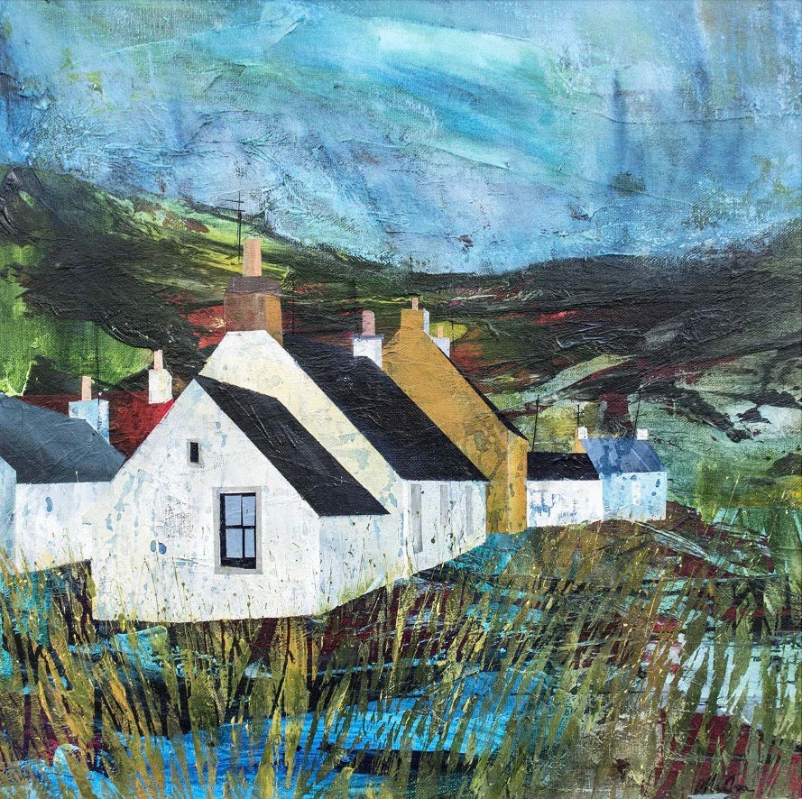 Ochre Wall on a Wet Day by Fiona Matheson