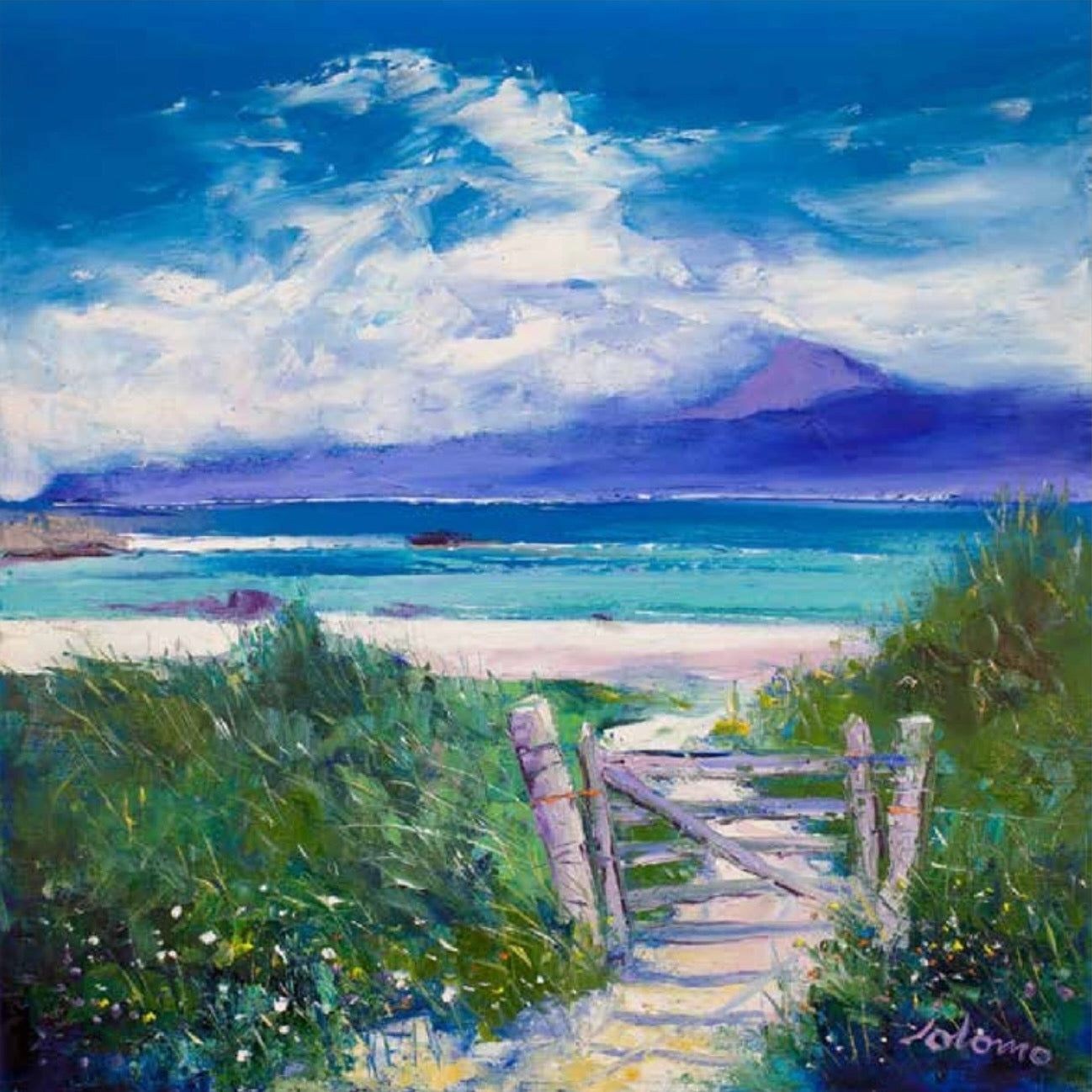 Summer Morninglight, Beach Path, Iona by John Lowrie Morrison Jolomo