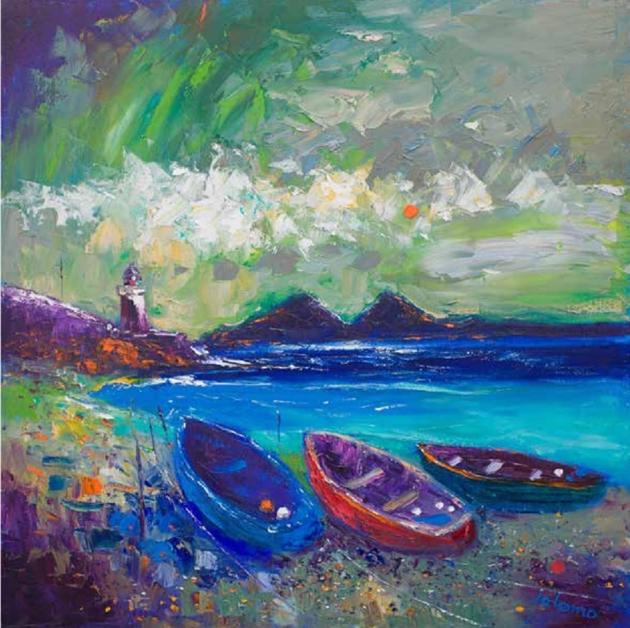 Big Storm Over The Loch Indaal Light, Islay by John Lowrie Morrison Jolomo