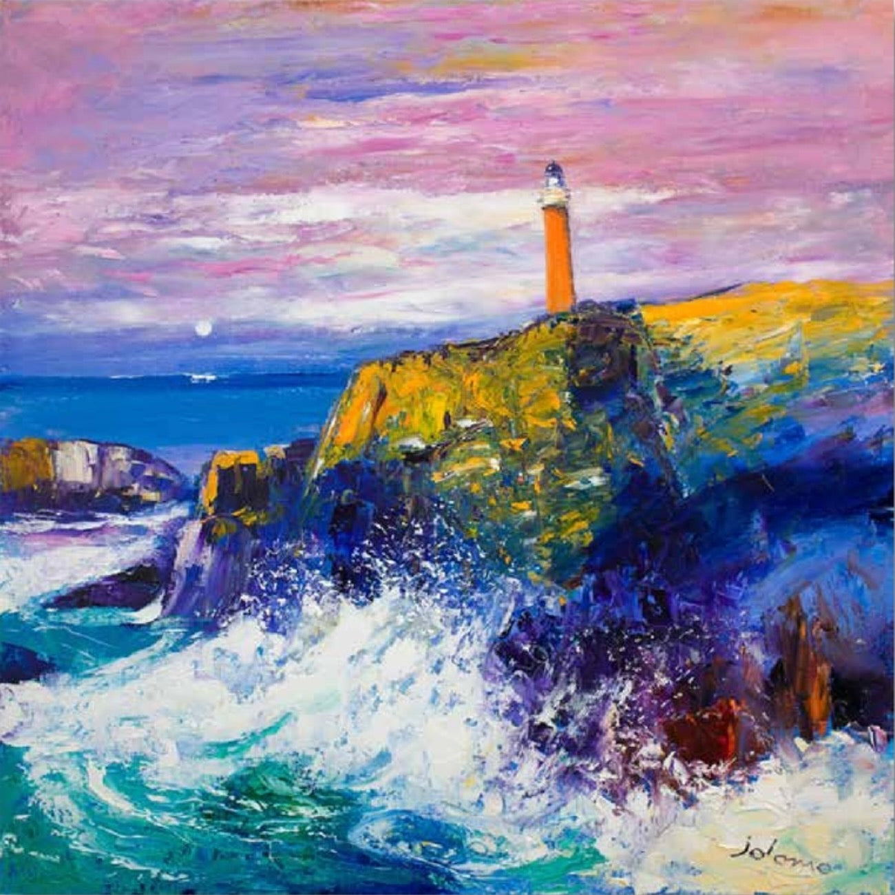Big Swell, Butt of Lewis Lighthouse by John Lowrie Morrison Jolomo