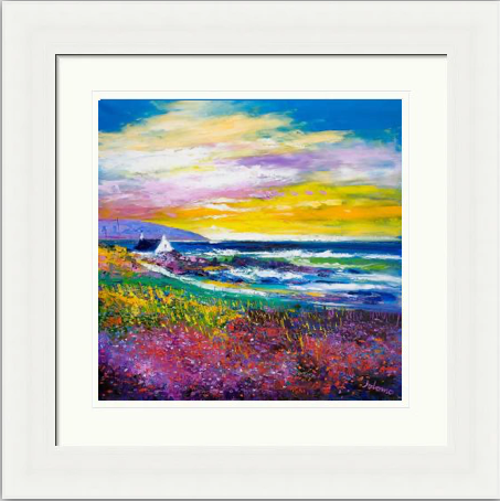 Heather & Wild Flowers, West Port, Kintyre by John Lowrie Morrison Jolomo