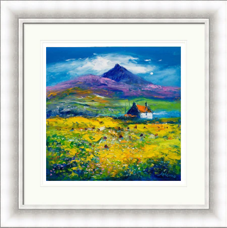 Wee Peat Stacks And Wild Machair Flowers, South Uist by John Lowrie Morrison Jolomo