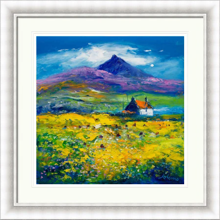 Wee Peat Stacks And Wild Machair Flowers, South Uist by John Lowrie Morrison Jolomo