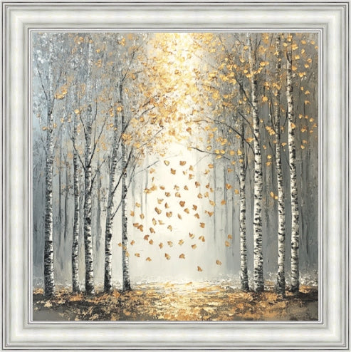 Silver Birch Moody Gold Mini Liquid Art