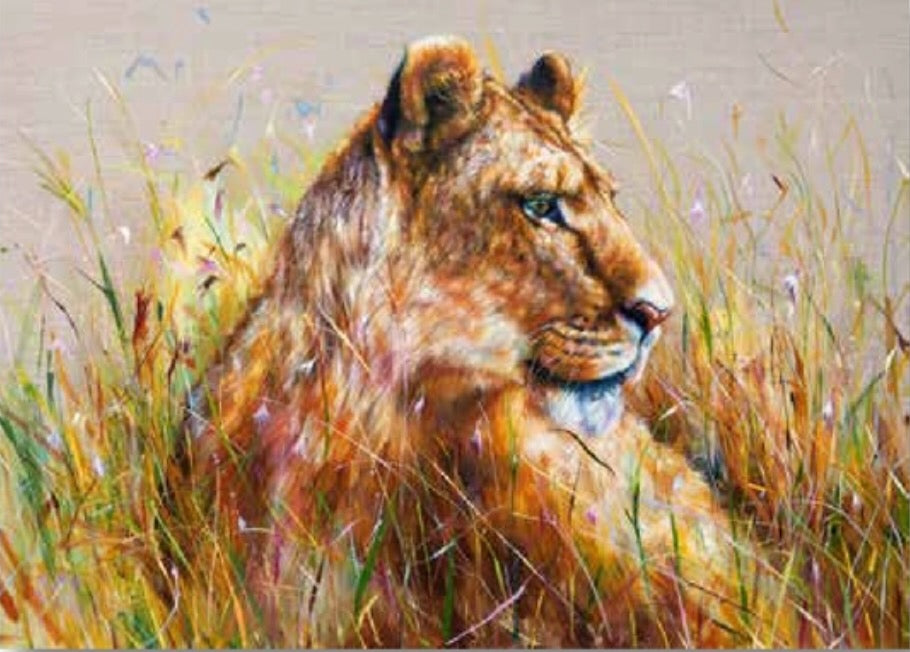 Subira (Patience) Lioness Art Print by Georgina McMaster
