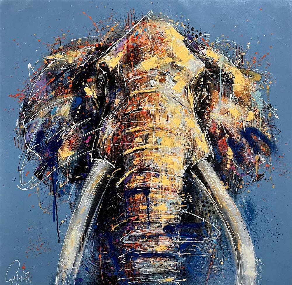 Titan Elephant Signed Limited Edition Framed Art Canvas Deluxe by Joe Galindo