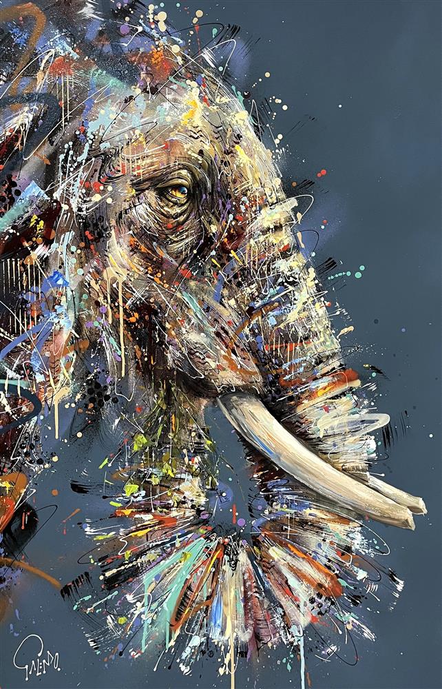 Willow Elephant Signed Limited Edition Framed Art Canvas by Joe Galindo