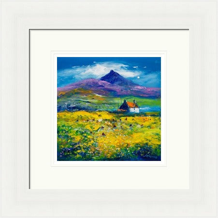 Wee Peat Stacks And Wild Machair Flowers, South Uist by John Lowrie Morrison Jolomo