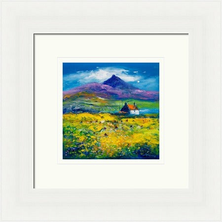 Wee Peat Stacks And Wild Machair Flowers, South Uist by John Lowrie Morrison Jolomo