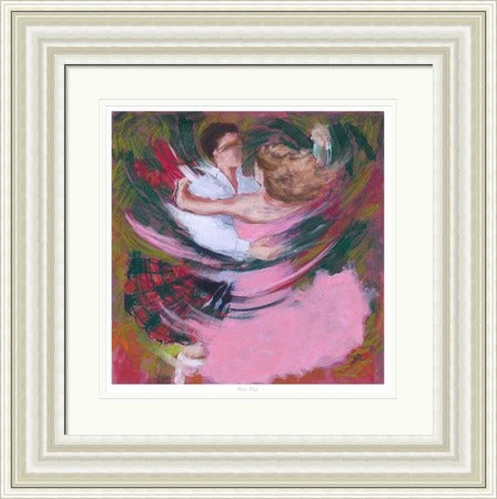 Pink Fizz Ceilidh Dancing Art Print by Janet McCrorie