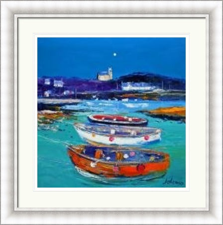 Church and Boats, Arinagour, Isle of Coll by Jolomo